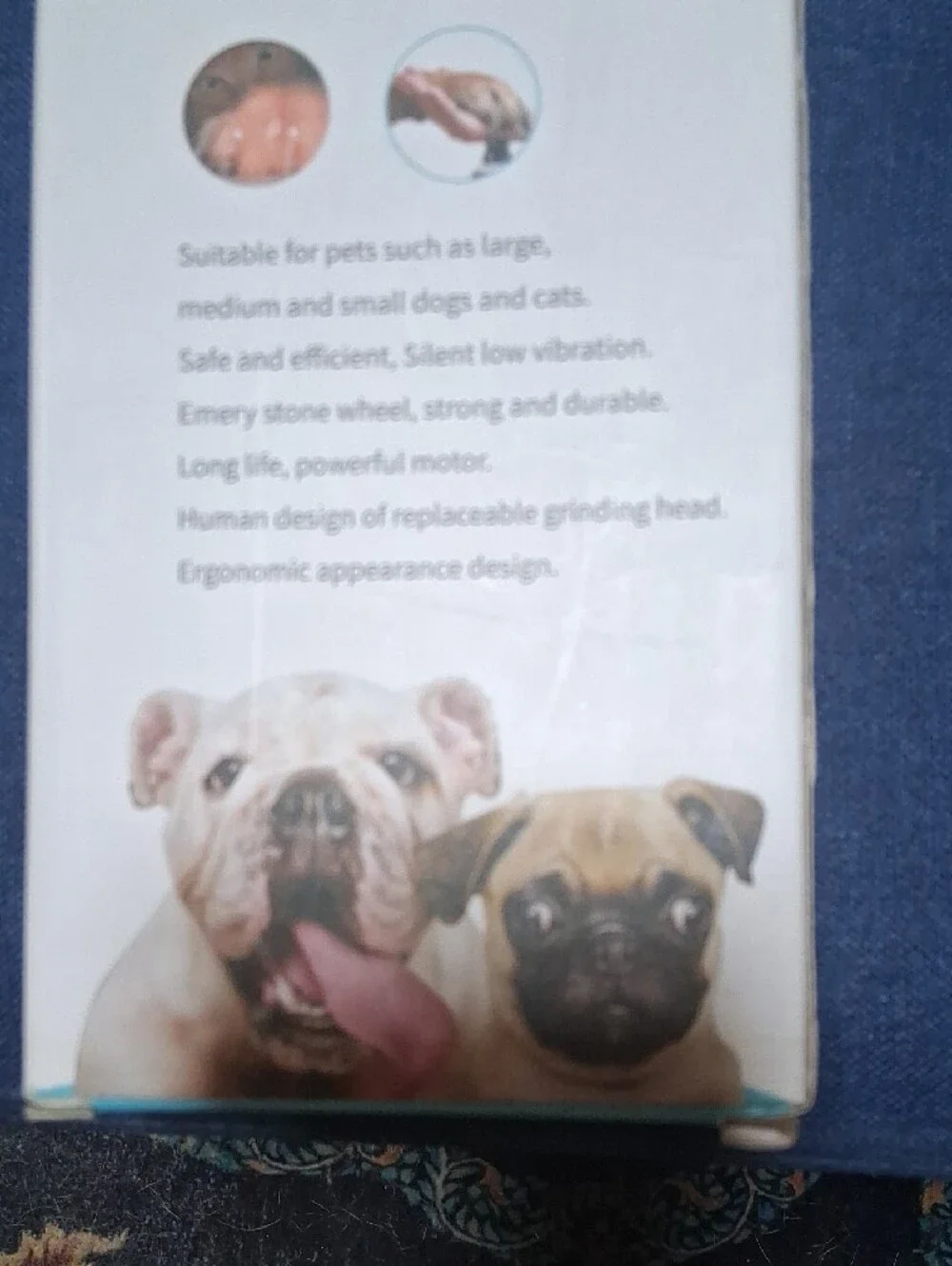 Pet Nail Grinder Electric Trimmer - Low Vibrating For Easy Use